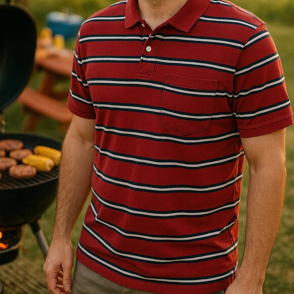 ✨FLASH SALE✨ $7 St. John’s Bay Striped Polo Shirt - Picture 1 of 12
